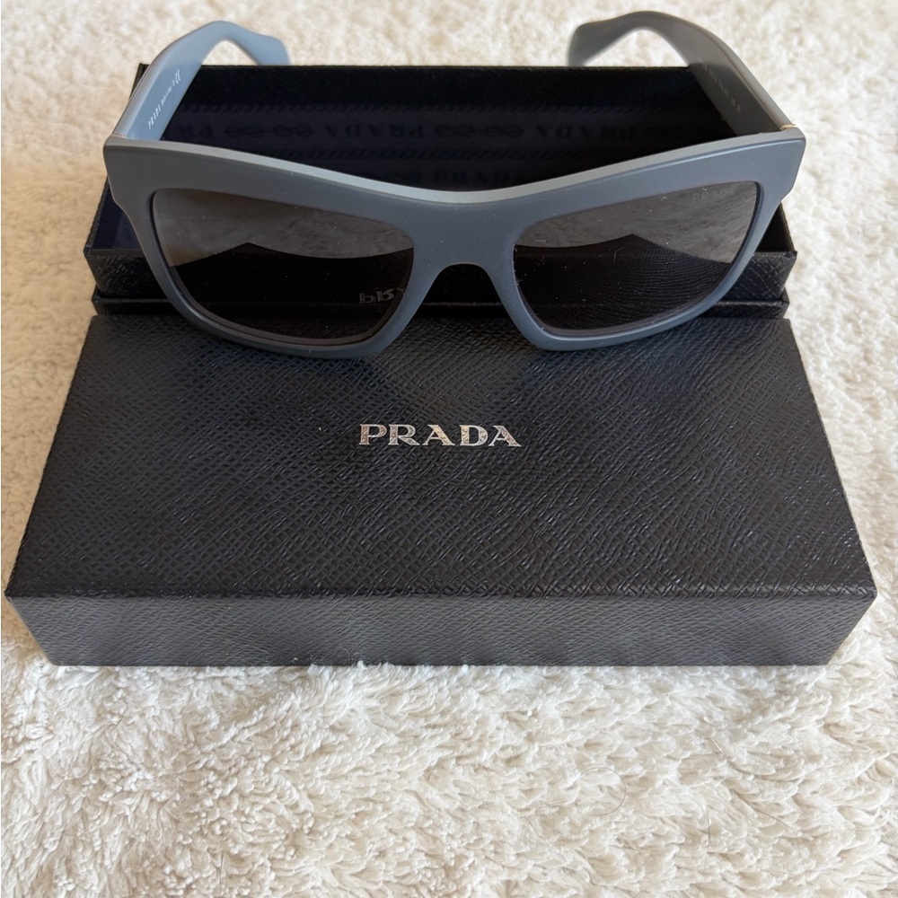 Prada SPR25Q Matte Gray Sunglasses